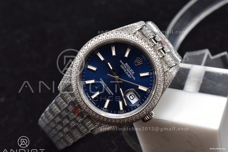 SportInspired Markers DateJust Version Blue Best Stick Diamond 897 JDF 41mm 0413
